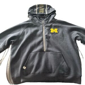 Michigan Wolverines Women's Colosseum Navy Big Logo Team Pullover Hoodie XL